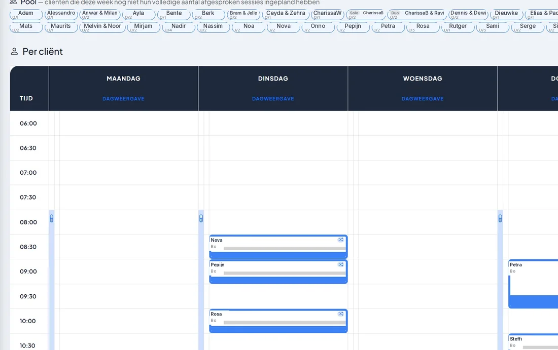 Weekplanning